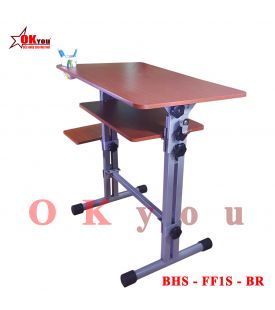 Bàn học sinh thông minh OKyou NBHS FF1S - BR (vân gỗ màu nâu )