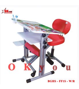 Bộ bàn ghế học sinh Okyou FF1S  W-R