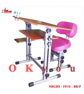 Bộ bàn ghế học sinh thông minh Okyou NBGHS FF1S BR-P
