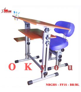 Bộ bàn ghế học sinh thông minh Okyou NBGHS FF1S BR-BL