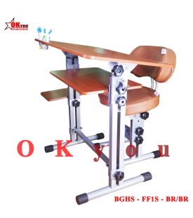 Bộ bàn ghế học sinh thông minh Okyou NBGHS FF1S BR-BR